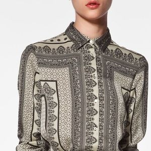 Sold | Zara Paisley Print Blouse | XS